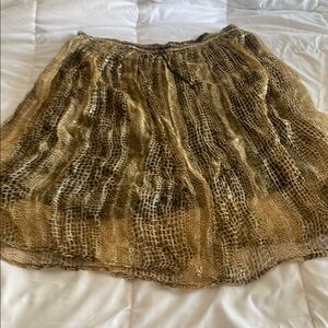 Elegant Gold and Brown Women's Skirt